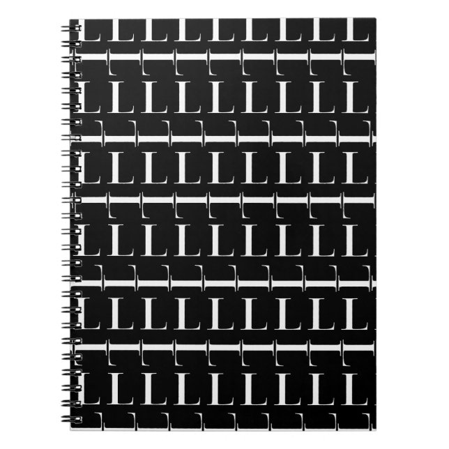 Monogram Initial Letter L Notebook (Front)