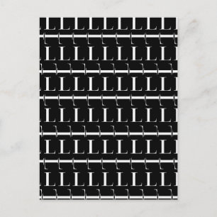 Monogram Initial Letter L Postcard