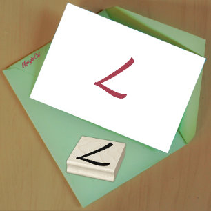 Monogram Initial Letter L Rubber Stamp