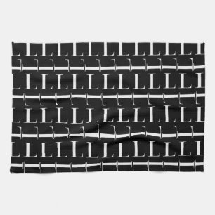 Monogram Initial Letter L Tea Towel