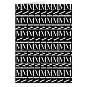 Monogram Initial Letter M