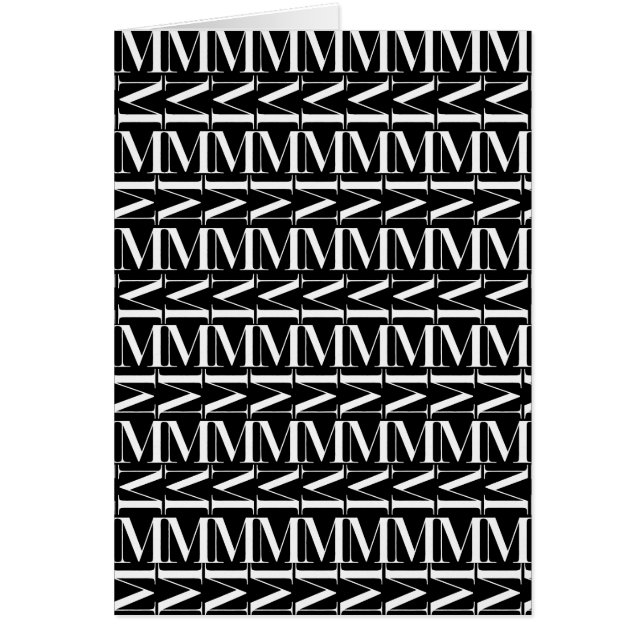 Monogram Initial Letter M (Front)