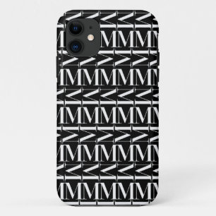 Monogram Initial Letter M iPhone 11 Case