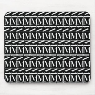 Monogram Initial Letter M Mouse Mat