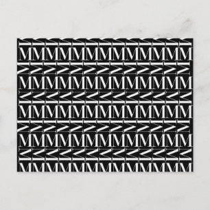 Monogram Initial Letter M Postcard