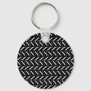 Monogram Initial Letter N, Choose Background Key Ring