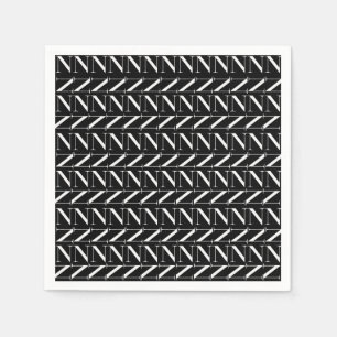 Monogram Initial Letter N Napkin