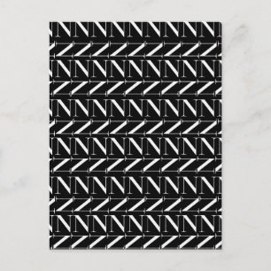 Monogram Initial Letter N Postcard