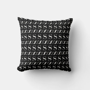 Monogram Initial Letter S Cushion