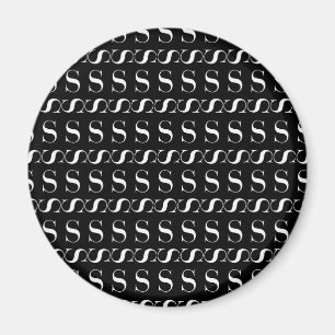 Monogram Initial Letter S Magnet