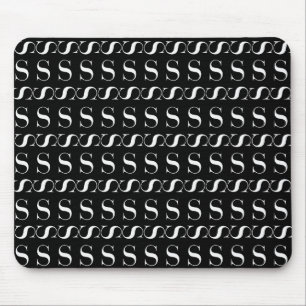 Monogram Initial Letter S Mouse Mat