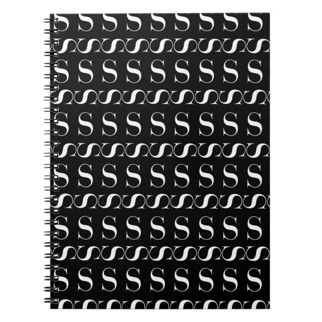 Monogram Initial Letter S Notebook (Front)