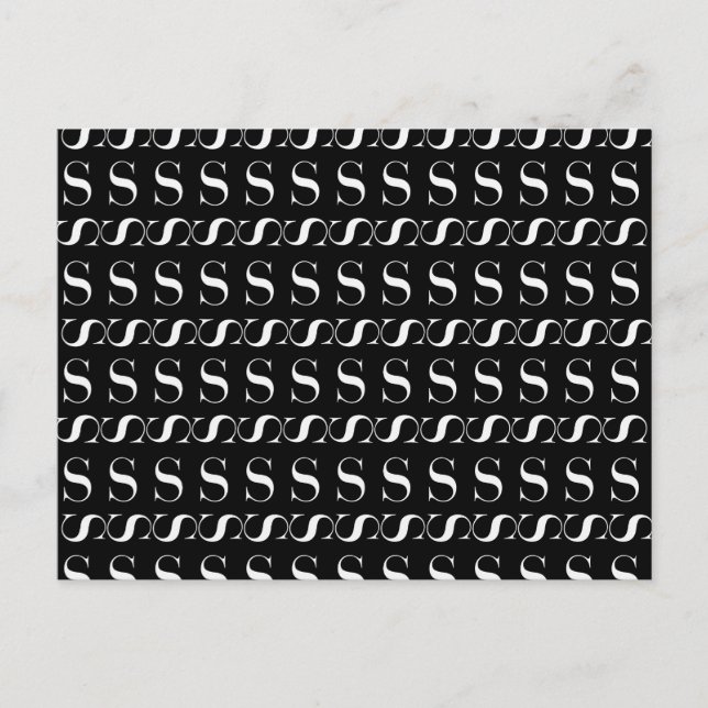 Monogram Initial Letter S Postcard (Front)
