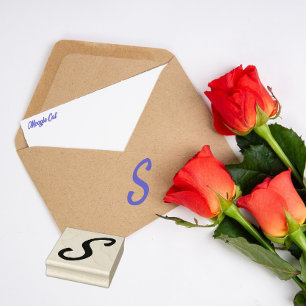 Monogram Initial Letter S Rubber Stamp