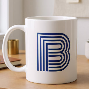 Monogram Initial Letter Simple Minimal Modern Coffee Mug