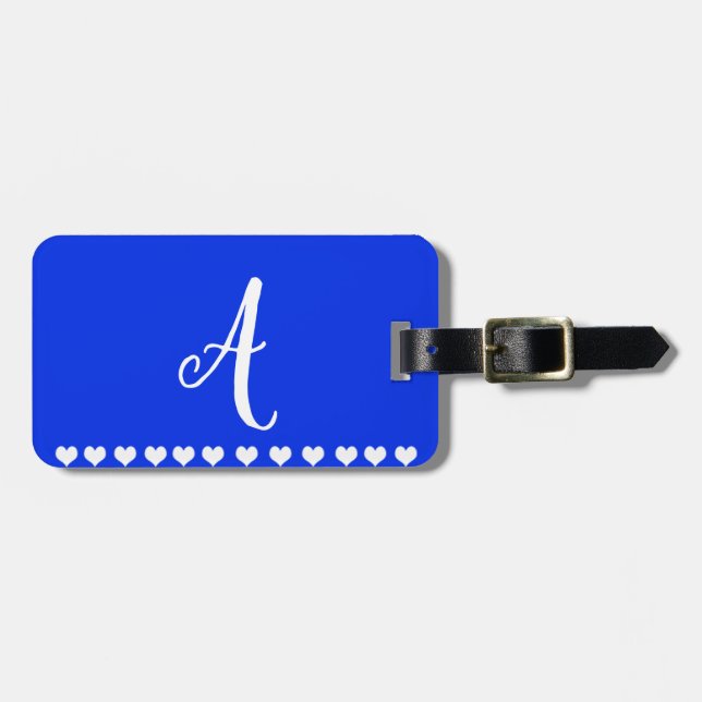 Monogram Initial Luggage Tag (Front Horizontal)
