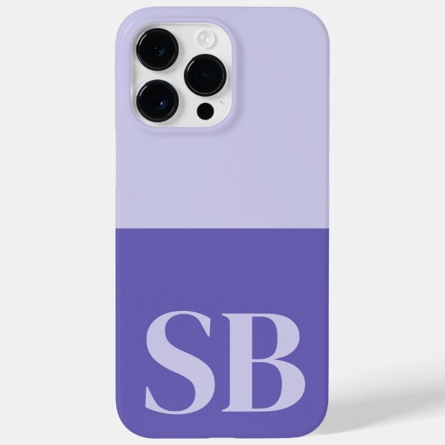 Monogram Initial Minimalist Stylish Case-Mate iPho iPhone Case (Back)