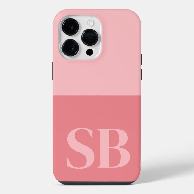 Monogram Initial Minimalist Stylish Case-Mate iPho iPhone Case (Back)