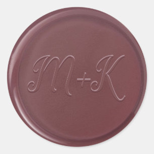 Monogram Initial Mulberry Wax Seal Sticker