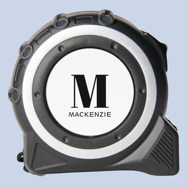 Monogram Initial Name 1 (Monogram initial name personalized tape measure.)