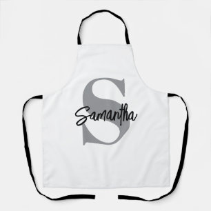Monogram Initial Name  Apron