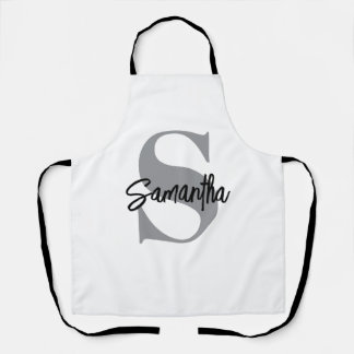 Monogram Initial Name  Apron