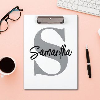 Monogram Initial Name  Clipboard