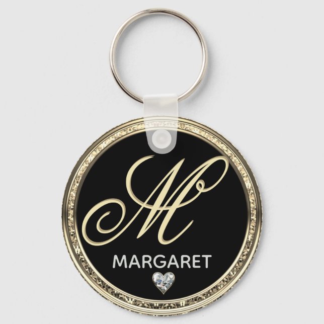 Monogram Initial Name Keychain (Front)