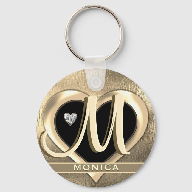 Monogram Initial Name Keychain (Front)