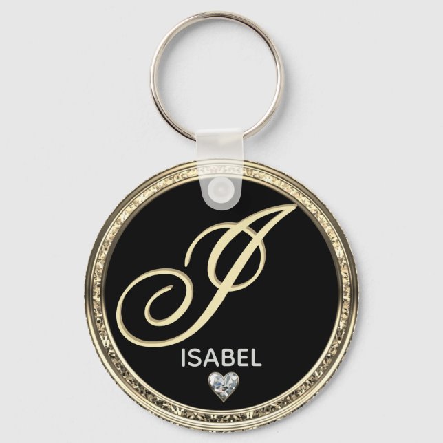 Monogram Initial Name Keychain (Front)