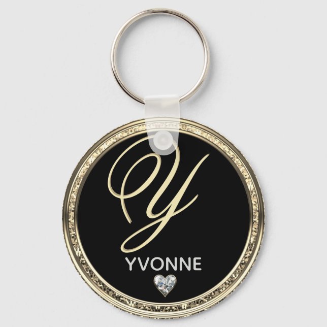 Monogram Initial Name Keychain (Front)
