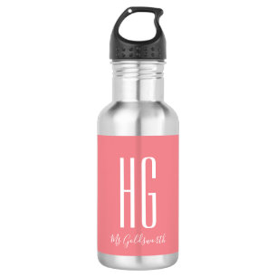 Monogram Initial Name Modern 532 Ml Water Bottle