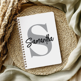 Monogram Initial Name  Notebook