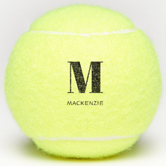 Monogram Initial Name Personalised Tennis Balls