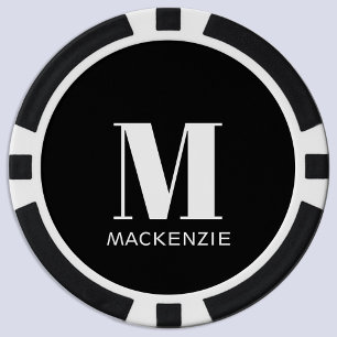 Monogram Initial Name Poker Chips