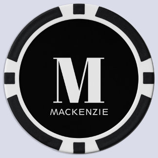 Monogram Initial Name Poker Chips