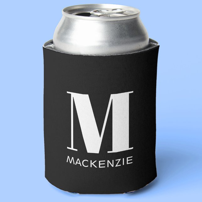 Monogram Initial Name Simple Can Cooler (Creator Uploaded)