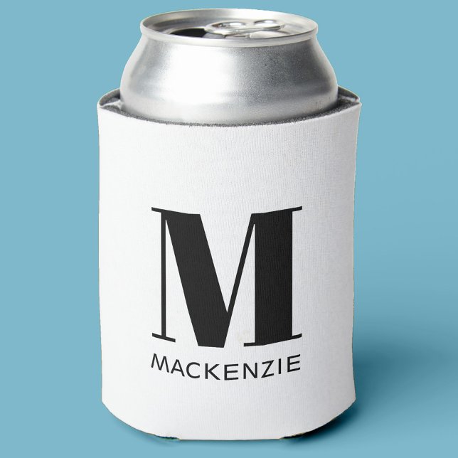 Monogram Initial Name Simple Can Cooler (Creator Uploaded)