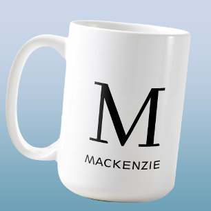 Monogram Initial Name Simple Coffee Mug
