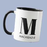 Monogram Initial Name Simple Mug<br><div class="desc">Modern typography minimalist monogram initial name design which can be changed to personalise.</div>