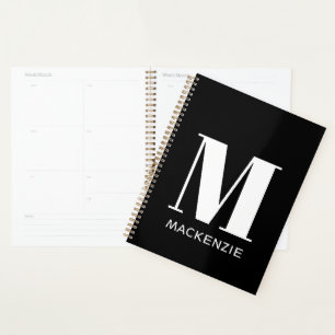 Monogram Initial Name Simple Personalized Planner