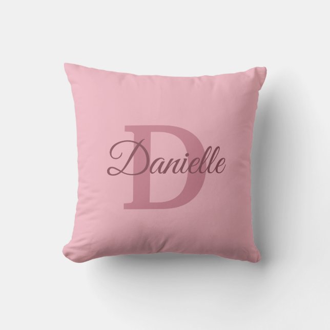 Monogram Initial Name Template D Typography Cushion (Front)