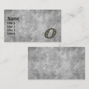 Monogram Initial O Hydrangea Flowers Business Card