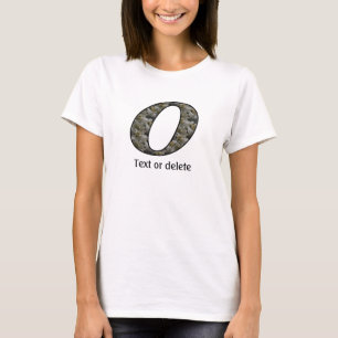 Monogram Initial O Hydrangea Flowers Personalised T-Shirt