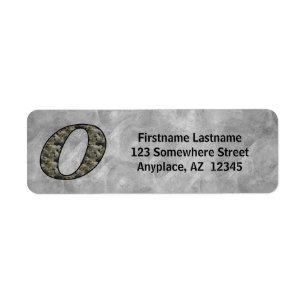 Monogram Initial O Hydrangea Return Address 