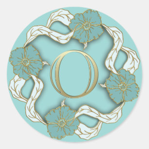 monogram initial O stickers