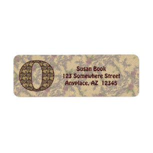 Monogram Initial O Vintage Floral Return Address