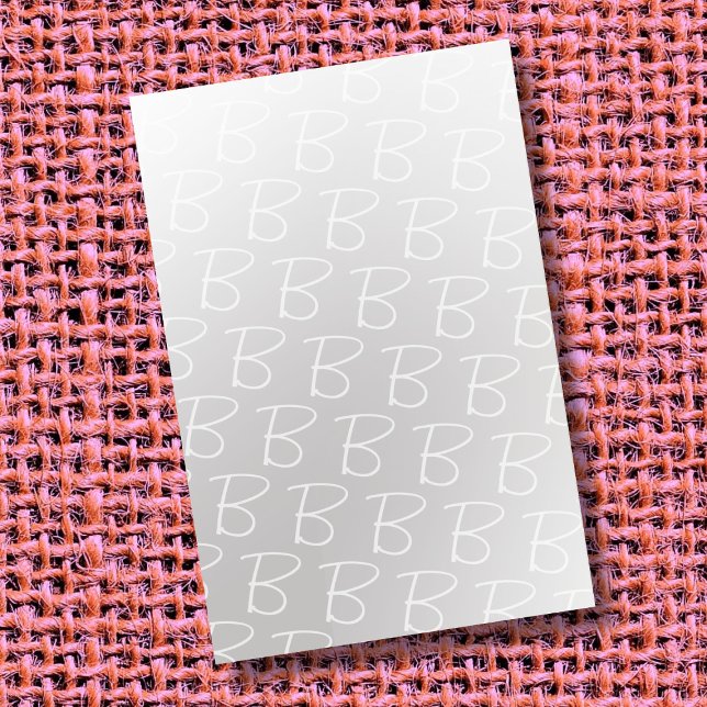 Monogram initial pastel grey black and white fade post-it notes (Creator Uploaded)