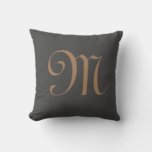 Monogram Initial Personalised Custom Cushion (Front)