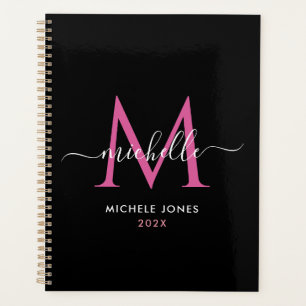 monogram initial personalised name yearly planner